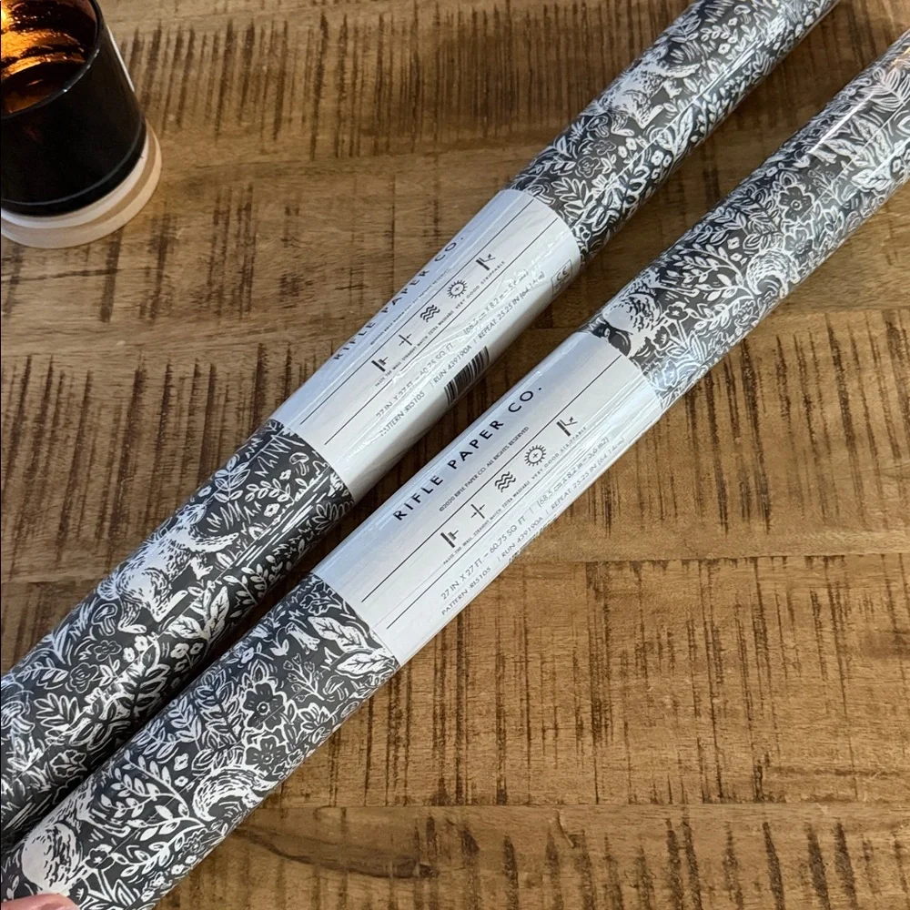 Rifle Paper Co. Fable print in Black and White Wallpaper